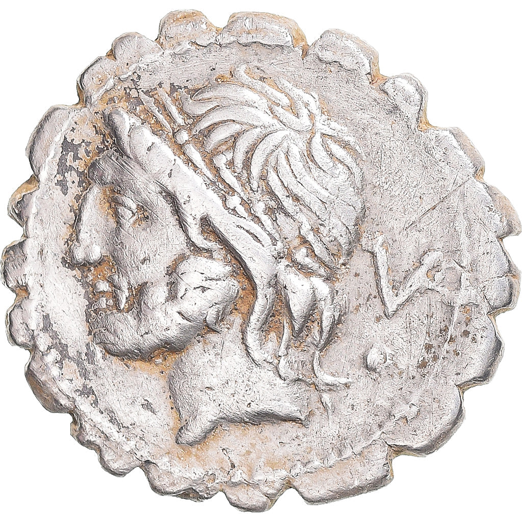 Coniare,
Scipione,
Denario Serrato