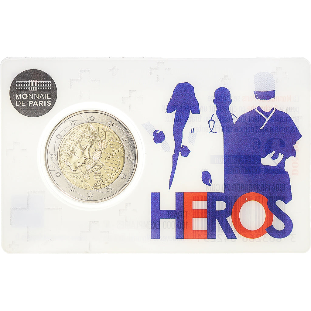 Francia,
2 euro,
Eroi della pandemia