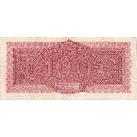 Italia, 
  
  100 lire, 
  
  UA(55-58)