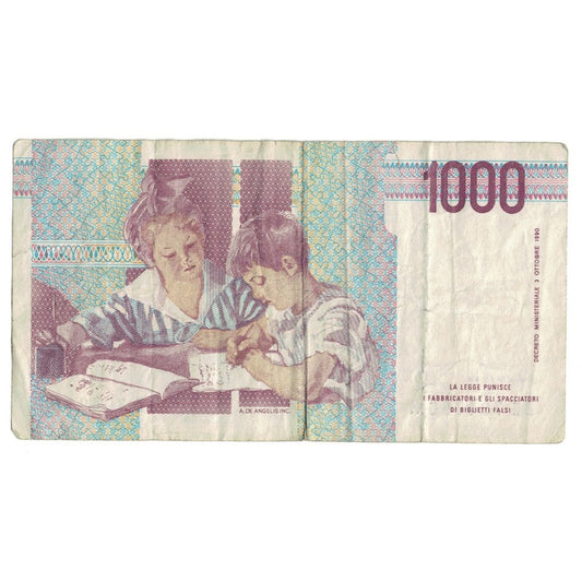Italia,
1000 lire,
D.1990