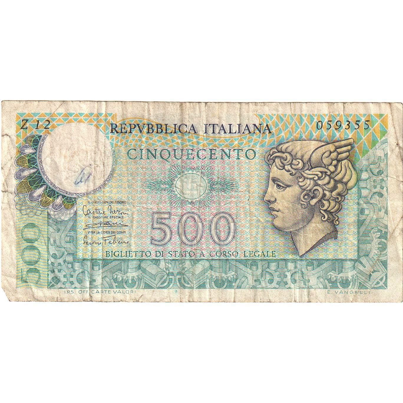 Italia,
500 lire,
1974