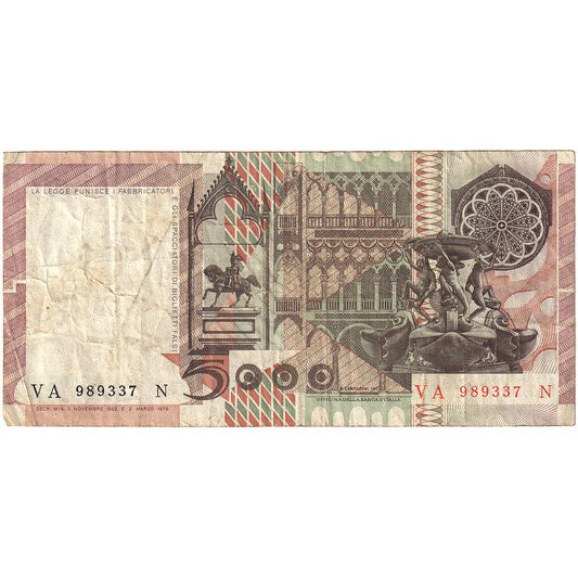 Italia,
5000 lire,
1982