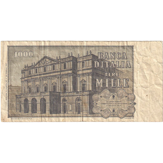 Italia,
1000 lire,
26-02-1969