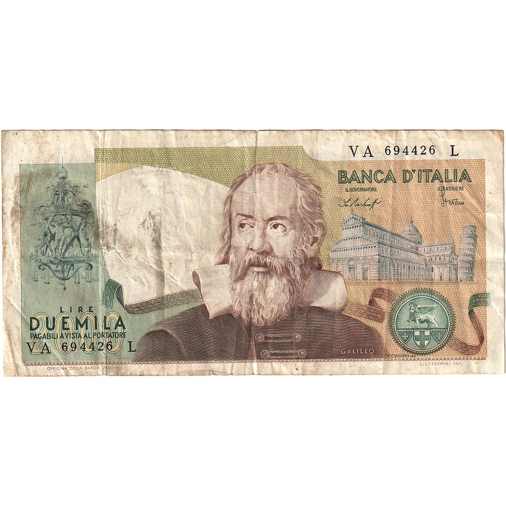 Italia,
2000 lire,
1973