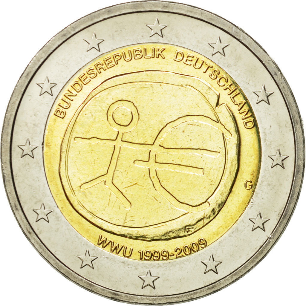 GERMANIA - REPUBBLICA FEDERALE,
2 Euro,
10° anniversario dell'UEM