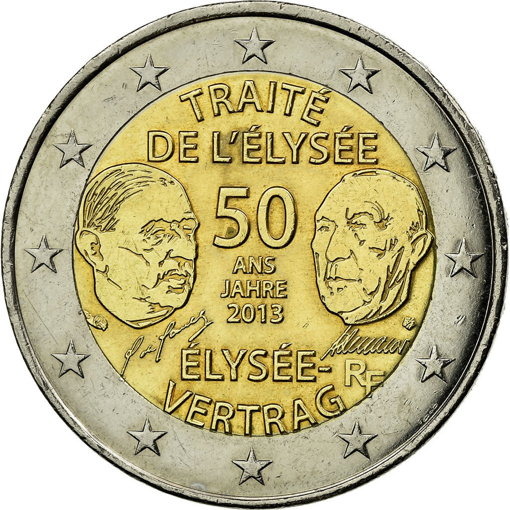 Francia,
2 Euro,
Amicizia franco-tedesca
