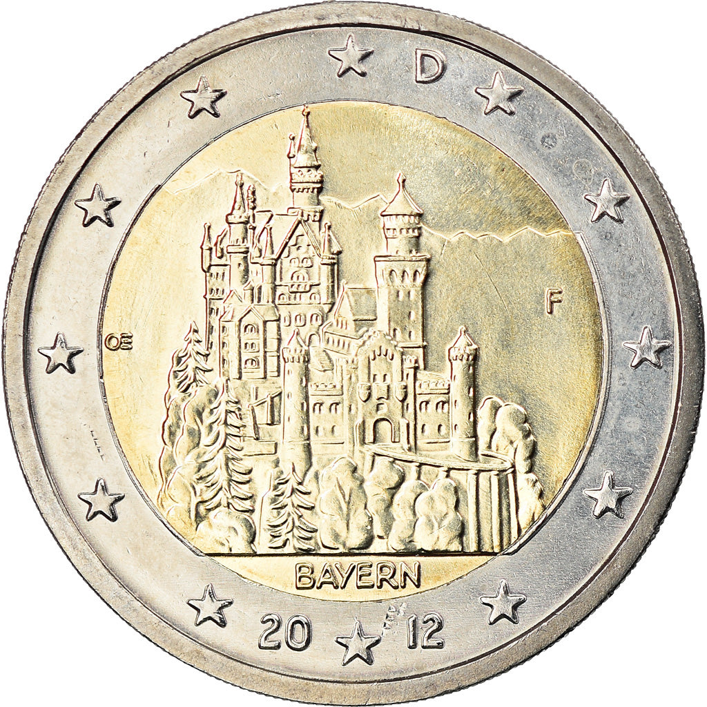 GERMANIA - REPUBBLICA FEDERALE,
2 Euro,
Neuschwanstein