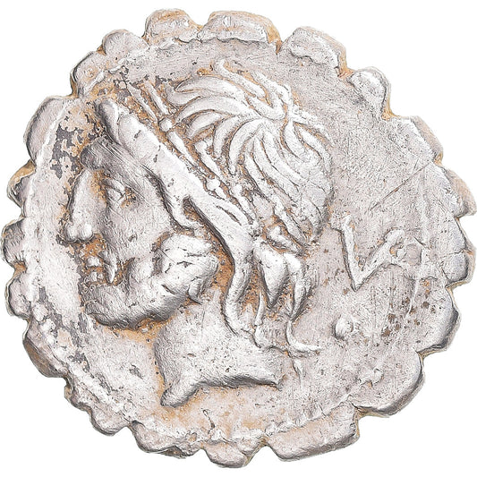 Coniare, 
  
  Scipione, 
  
  Denario Serrato