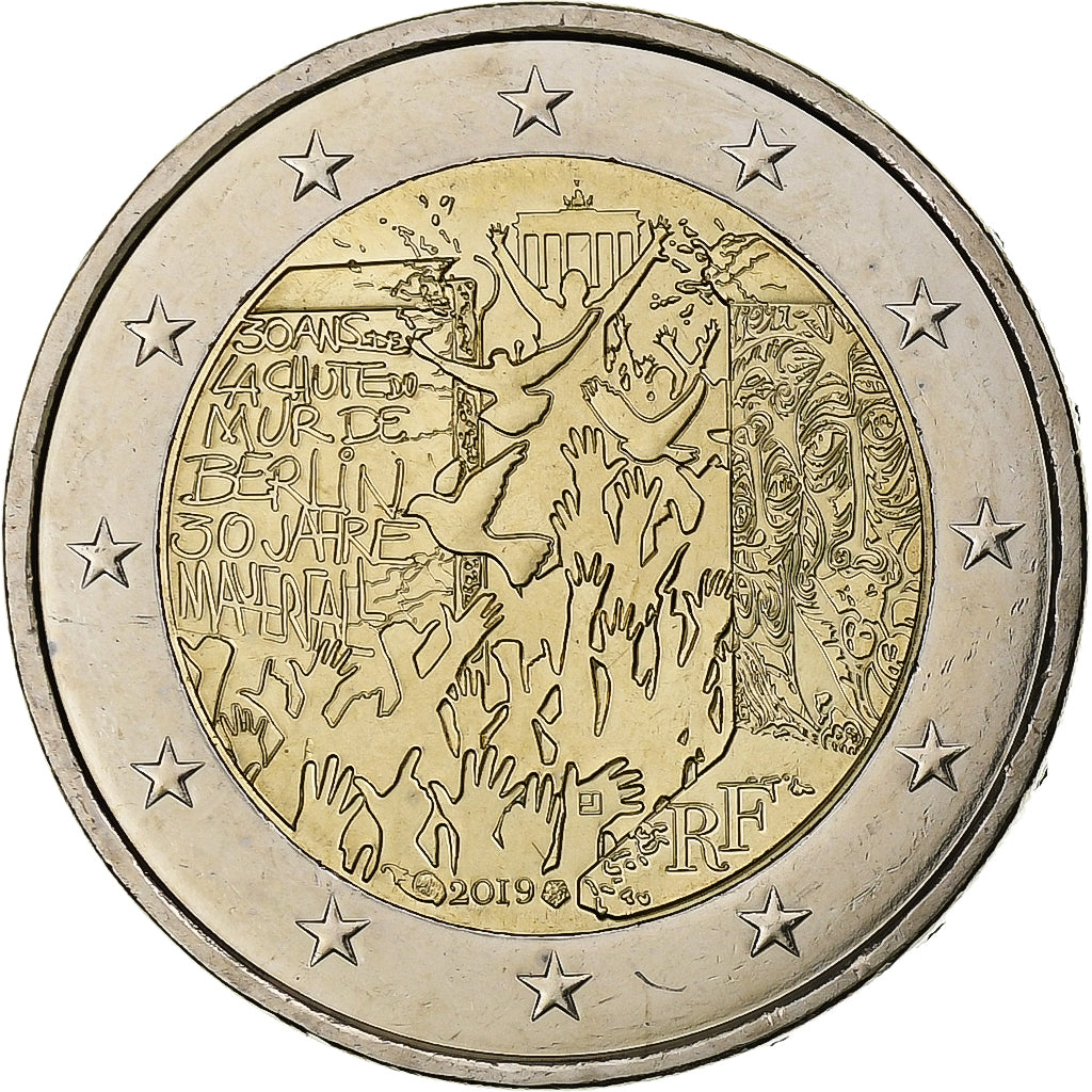 Francia,

Muro di Berlino,

2 euro