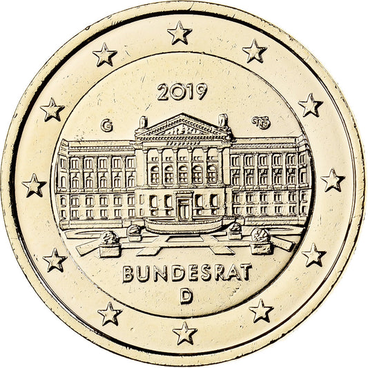Germania, 
  
  2 euro, 
  
  Monetazione fantasia .Dorée