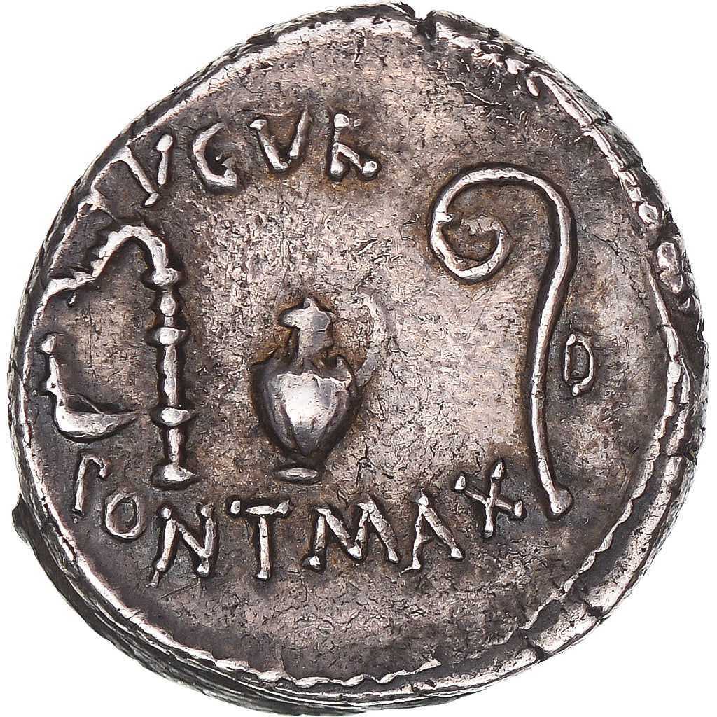 Giulio Cesare, 
  
  Denario, 
  
  46 a.C