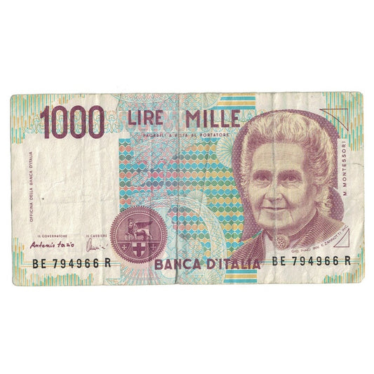 Italia, 
  
  1000 lire, 
  
  D.1990