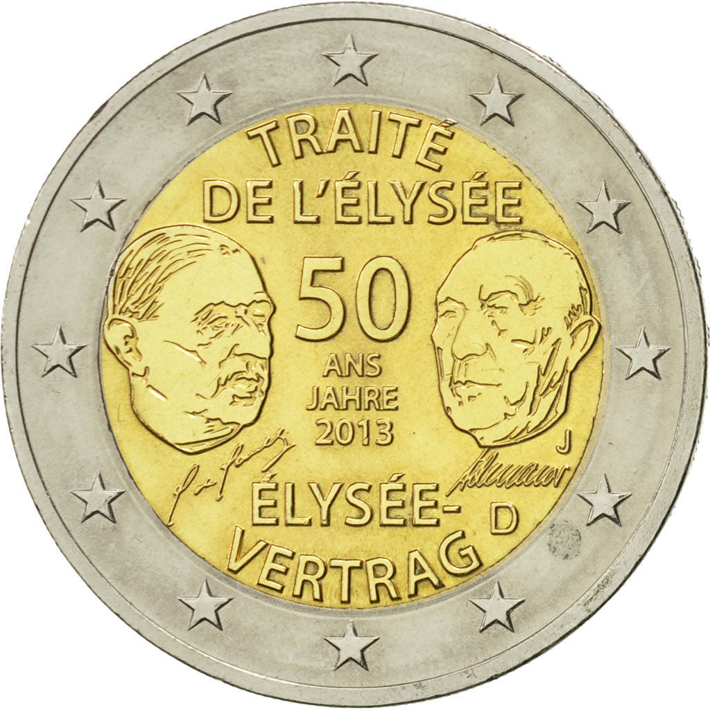 Germania, 
  
  2 euro, 
  
  Traité de l'Eliseo